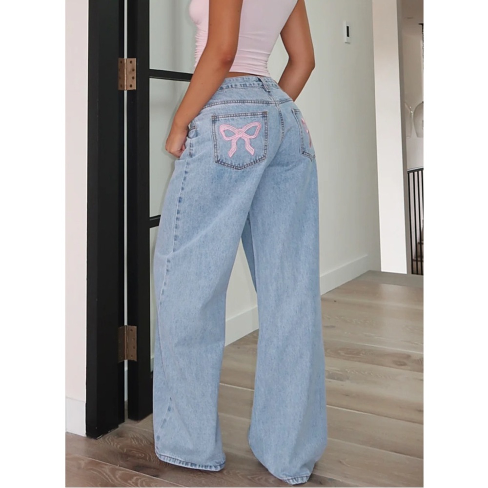 White Fox Boutique About A Girl Mid Rise Wide Leg Jeans 🎀